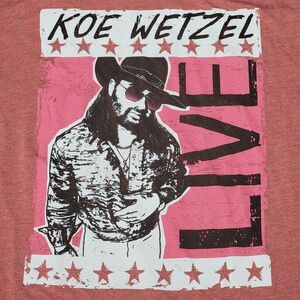 Koe Wetzel SS Rust Unisex Tee "Live" - Size Medium